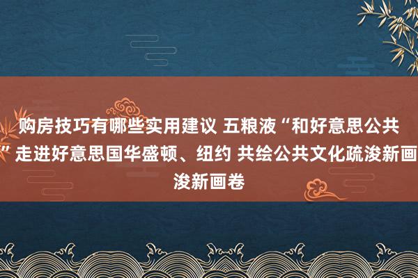 购房技巧有哪些实用建议 五粮液“和好意思公共行”走进好意思国华盛顿、纽约 共绘公共文化疏浚新画卷