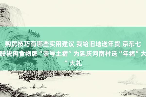 购房技巧有哪些实用建议 我给旧地送年货 京东七鲜联袂肉食物牌“壹号土猪”为延庆河南村送“年猪”大礼