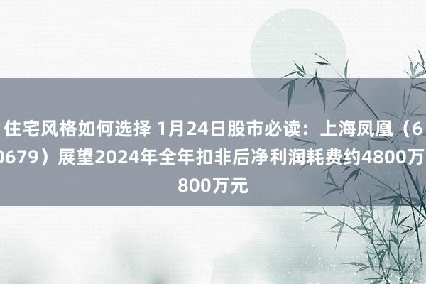 住宅风格如何选择 1月24日股市必读：上海凤凰（600679）展望2024年全年扣非后净利润耗费约4800万元